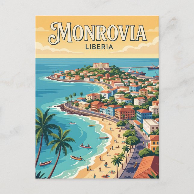 Postal Monrovia, Liberia (Anverso)