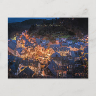 Postal Monschau, Alemania, temporada festiva,