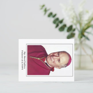 Postal Monseñor. Marcel Lefebvre Post Card