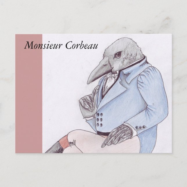 Postal Monsieur Corbeau Postcard (Anverso)