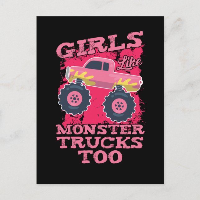 Postal Monster chicas Camiones Monster de Guay (Anverso)
