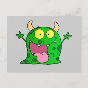 Postal Monster Funny Personalizado de dibujo de historiet