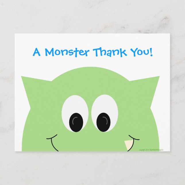 Postal Monster Gracias Postcard (Anverso)