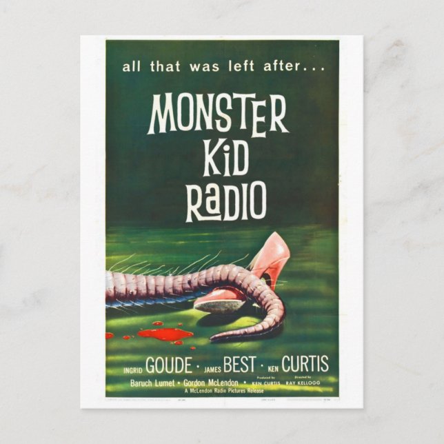 Postal Monster Kid Radio Se Encuentra Con El Asesino Grit (Anverso)