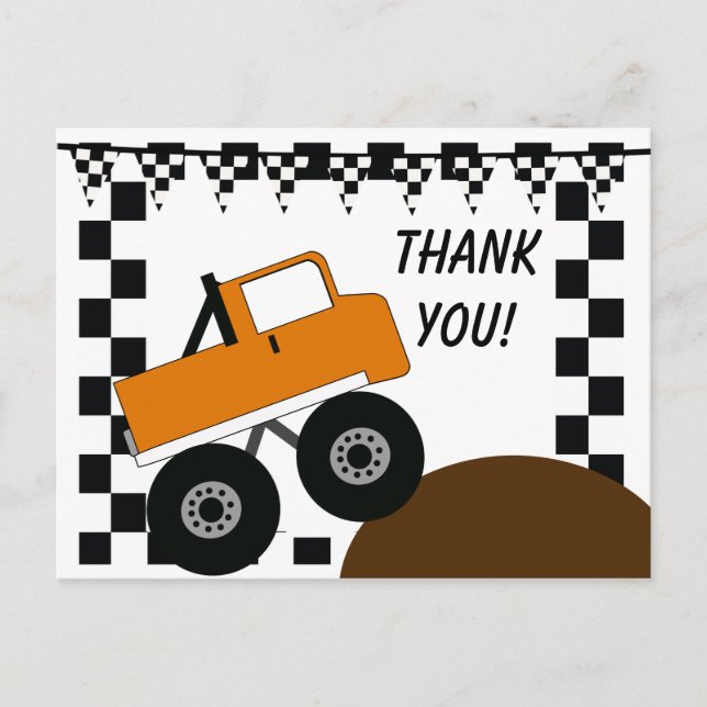 Postal Monster Truck Gracias Postcard (Anverso)