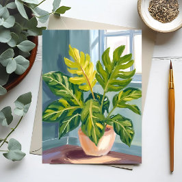 Postal Monstera Plant | Green Botanical Watercolor