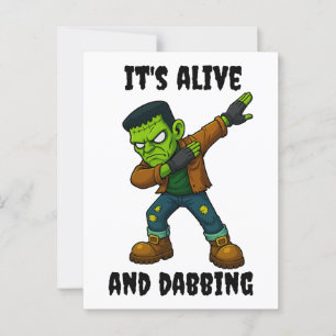 Postal Monstruo con título está vivo y bailarinas para Ha