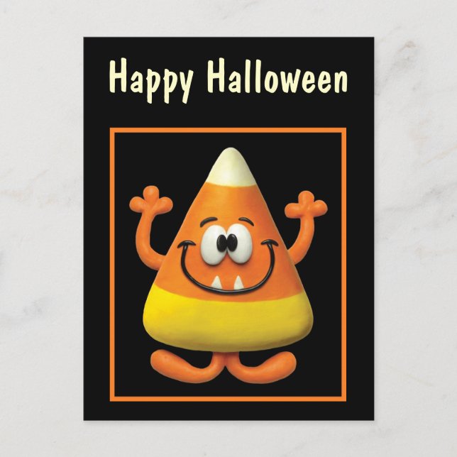 Postal Monstruo de Candy Corn (Anverso)