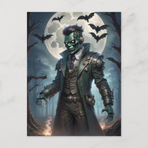 Postal Monstruo de Frankenstein Steampunk de Halloween