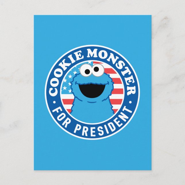 Postal Monstruo de la cookie para presidente (Anverso)