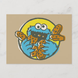 Postal Monstruo de las Galletas Retro
