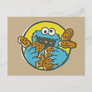 Postal Monstruo de las Galletas Retro
