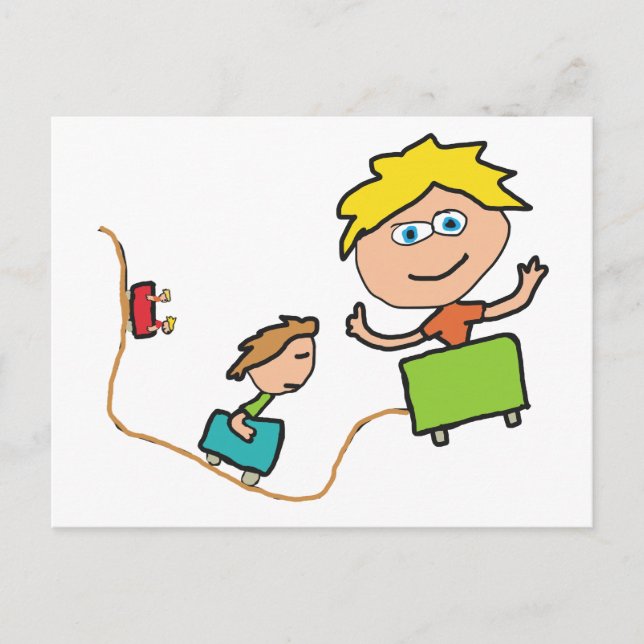 Postal Monstruo de rodillo emocional (Anverso)