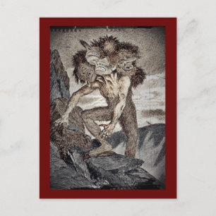 Postal Monstruo de tres cabezas