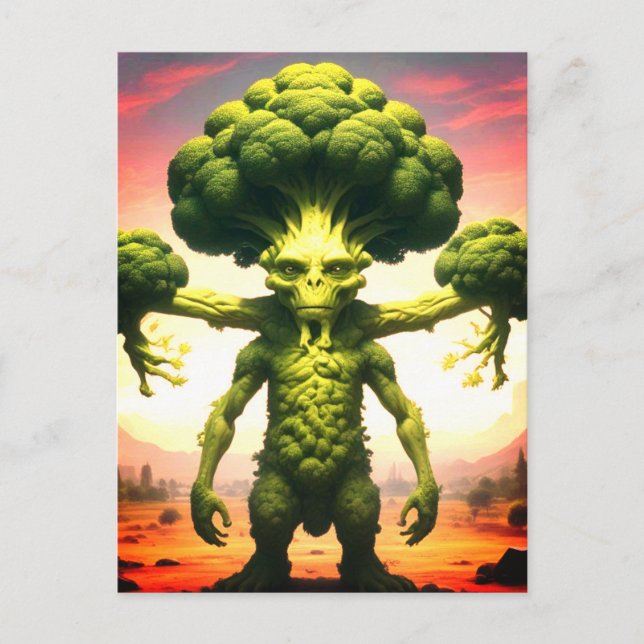 Postal Monstruo de Weird Broccoli (Anverso)