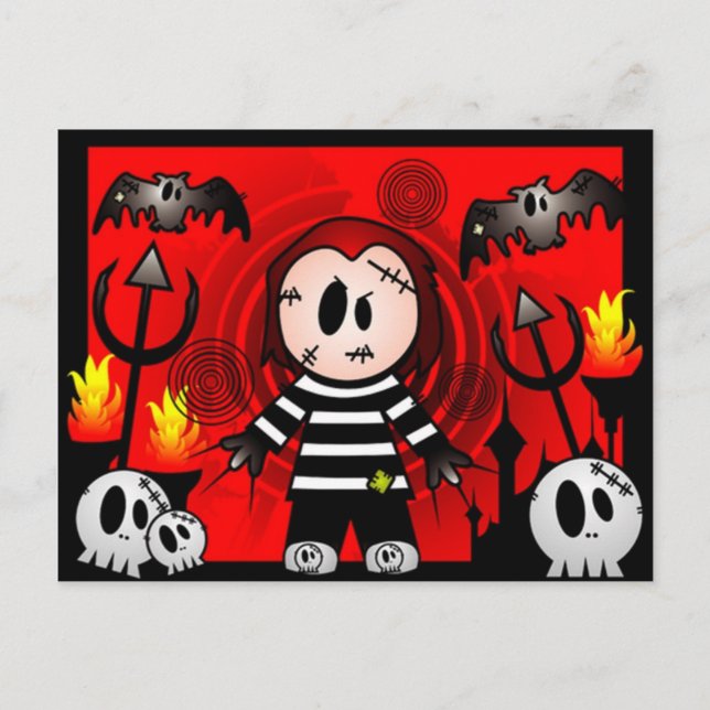Postal Monstruo del horror 5 (Anverso)