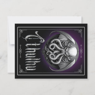 Postal monstruo del horror de Cthulhu Halloween