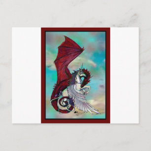 Postal Monstruo del reptil Dragon de Pony de Unicornio Ro