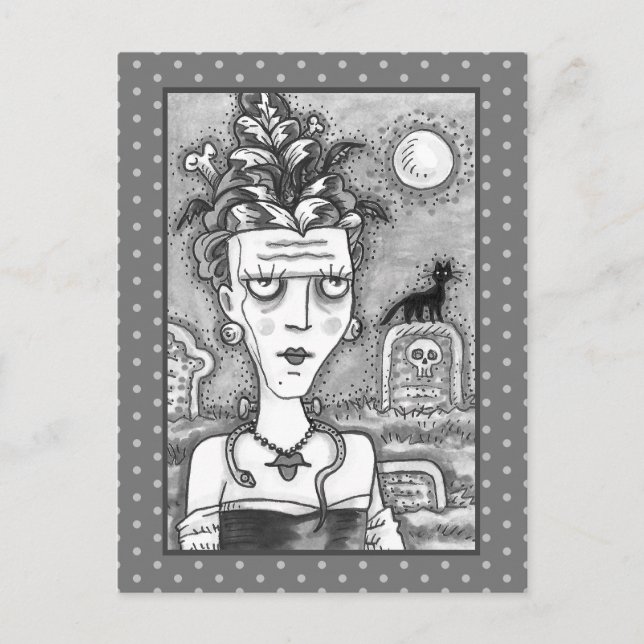 Postal MONSTRUO FRANKENELLA SINIestro HERMOSO, TUMBAS, GA (Anverso)
