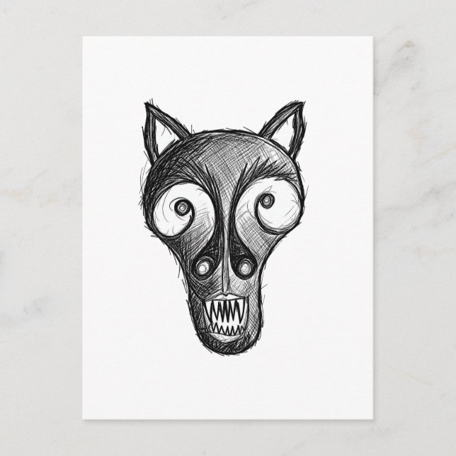 Postal Monstruo oscuro (Anverso)