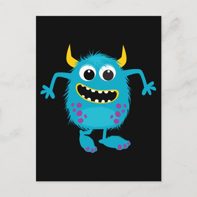 Postal Monstruo retro personalizado (Anverso)