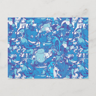 Postal Monstruos azules