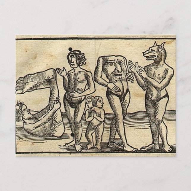 Postal Monstruos medievales (Anverso)