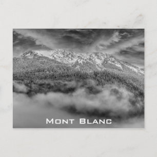 Postal Mont Blanc Francia Alpes franceses Foto de viaje