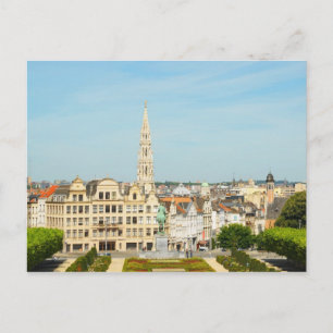Postal Mont des Arts en Bruselas, Bélgica recuerdo de via