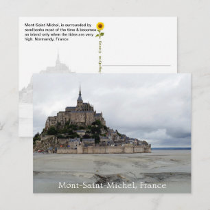 Postal Mont-Saint-Michel Bajamar, Normandía, Francia -