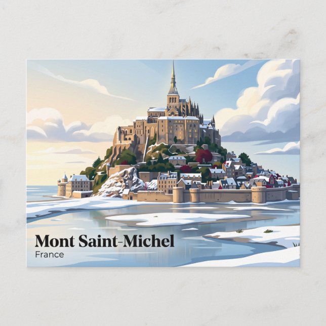 Postal Mont Saint-Michel Francia (Anverso)