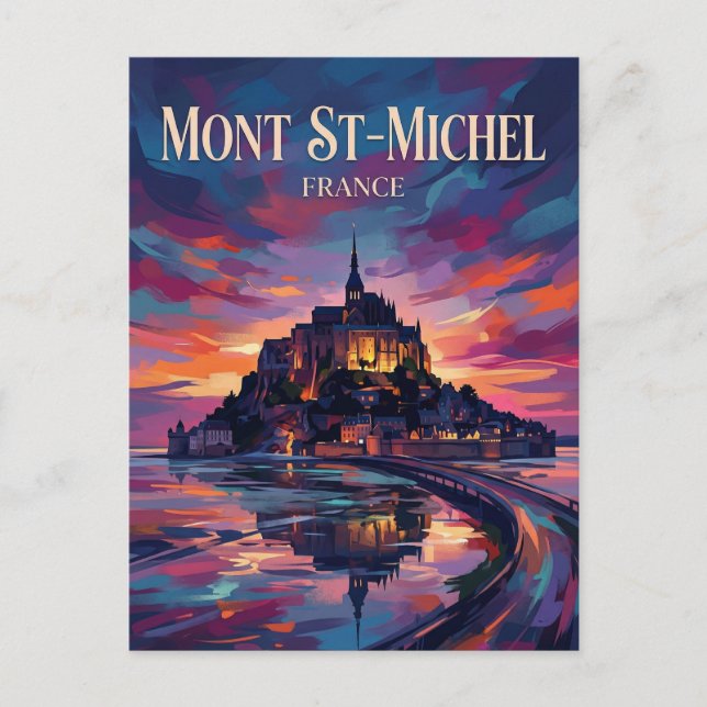 Postal Mont Saint-Michel Francia (Anverso)
