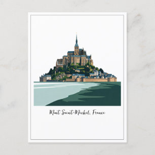 Postal Mont Saint-Michel Francia Normandía