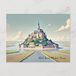 Postal Mont Saint-Michel Francia Normandía