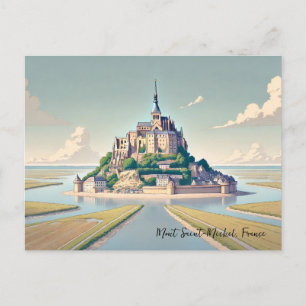 Postal Mont Saint-Michel Francia Normandía