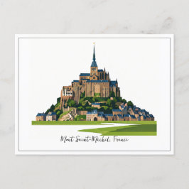 Postal Mont Saint-Michel Francia Normandía