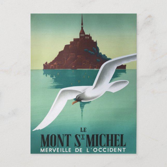 Postal Mont-Saint-Michel mouette (Anverso)