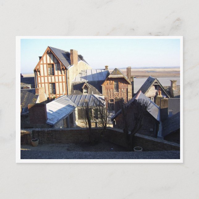 Postal Mont Saint Michel, Normandía, Francia (Anverso)