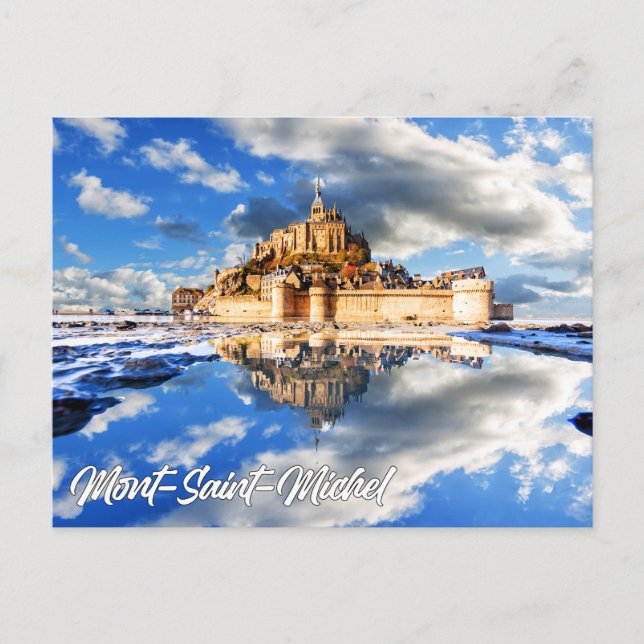 Postal Mont-Saint-Michel, Normandía, Francia (Anverso)