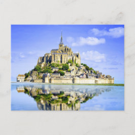 Postal Mont-Saint-Michel, Normandía, Francia