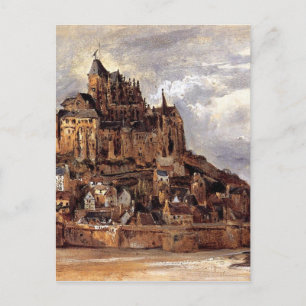 Postal Mont Saint-Michel por Theodore Rousseau
