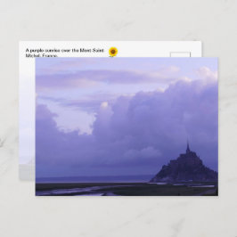 Postal Mont-Saint-Michel Purple Sunrise, Francia-postal