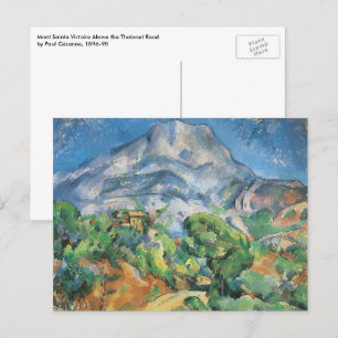 Postal Mont Sainte Victoire sobre Tholonet, Paul Cezanne