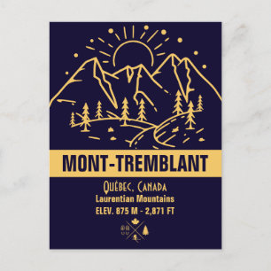 Postal Mont-Tremblant (Canadá) Montaña Minimalista Québec