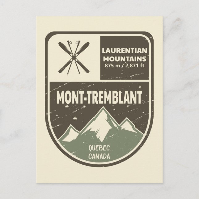 Postal Mont-Tremblant Montes Laurentian Canadá (Anverso)