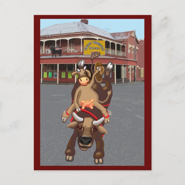 Postal Monta cowgirl (Anverso)