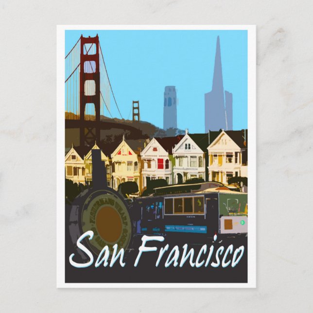 Postal Montage de San Francisco (Anverso)