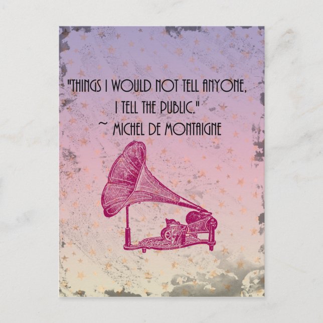 Postal Montaigne Confesimes (Anverso)