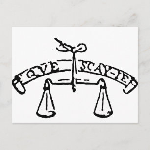 Postal Montaigne Que Sais-JE Xilografía