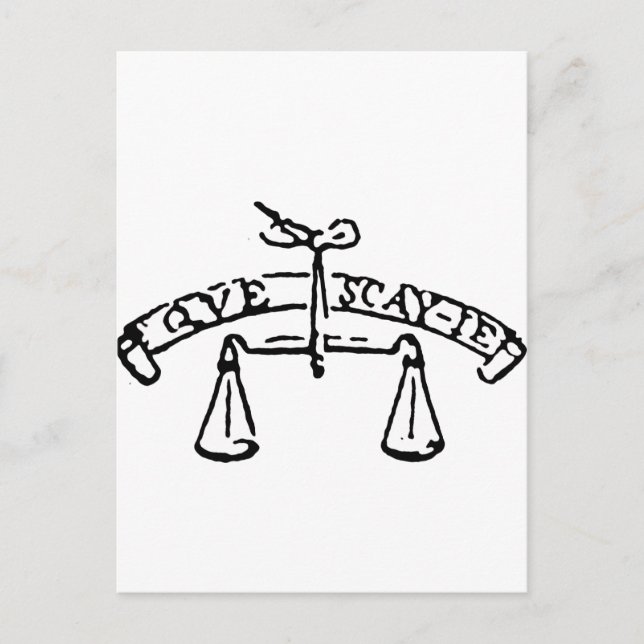 Postal Montaigne's Motto- Que Sais-Je? ¿Qué sé? (Anverso)